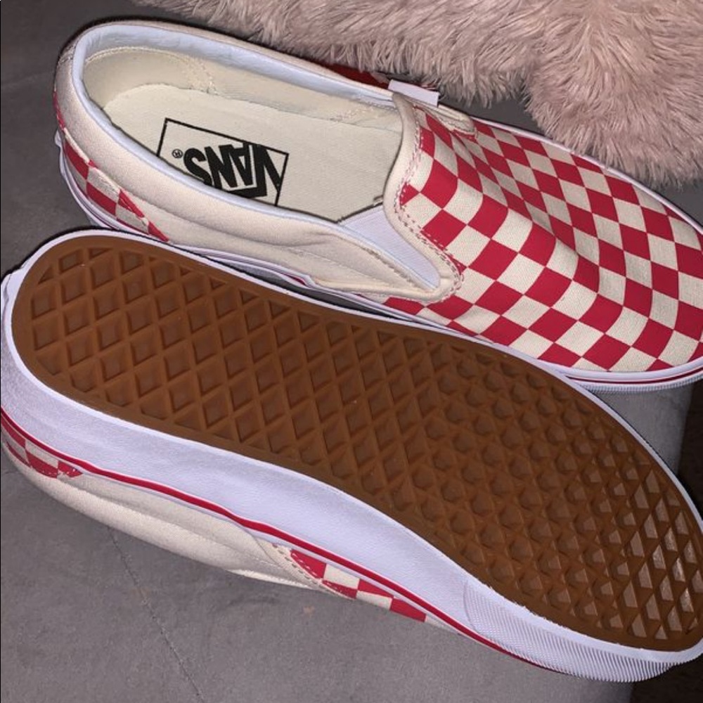 Red Checkered Vans